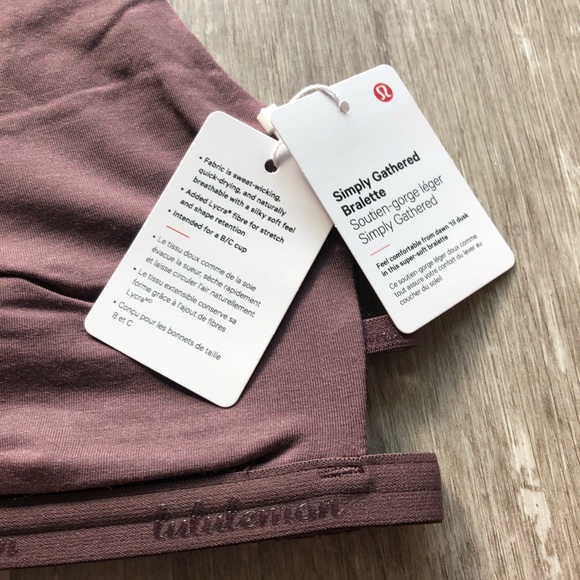 Lululemon Simply Gathered Bra - Cherry Cola - Picture 6 of 8